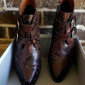 Treasures & Bond Faux Croc Ankle Boots